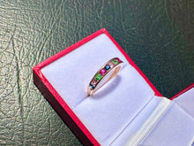 Load image into Gallery viewer, #705 - 10kt Rose Gold, Rainbow Band, Size 7