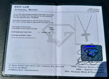 Load image into Gallery viewer, #805 - 14kt White Gold, CZ Cross & 18” Necklace