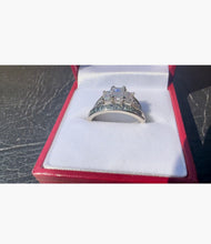 Load image into Gallery viewer, #534 - 1.68 Carat Natural Diamond Wedding / Engagement Set, 14k White Gold, Size 7