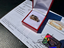 Load image into Gallery viewer, #843 - 14kt Yellow, White & Rose Gold EFFY Diamond Ring Sz 7