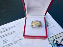 Load image into Gallery viewer, #612 - 14kt 1.35ct White & Yellow Diamond Band Size 6