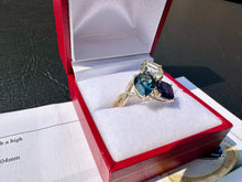 Load image into Gallery viewer, #634 - 14kt Yellow Gold, EFFY Topaz, Iolite, Peridot & Diamond Ring Size 6