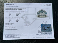 Load image into Gallery viewer, #680 - 18kt White Gold, Blue & White 1.51ct Diamond Ring, Size 7