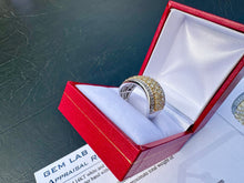 Load image into Gallery viewer, #612 - 14kt 1.35ct White & Yellow Diamond Band Size 6