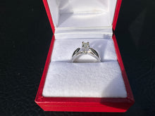 Load image into Gallery viewer, #447 - .20 Carat Natural Diamond. 14k White Gold Solitaire Engagement Ring, Size 5