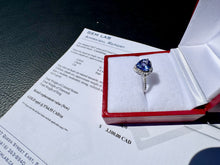 Load image into Gallery viewer, #899 - 10kt White Gold, Heart Tanzanite & Diamond Ring Size 4 3/4
