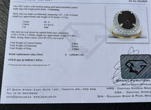 Load image into Gallery viewer, #702 - 3.46CT Onyx & Diamond Ring, 10kt Yellow Gold, Size 6