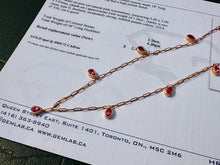 Load image into Gallery viewer, #653 - 14kt Rose Gold, Pear Cut Pink Tourmaline Necklace. 18”