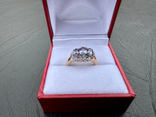 Load image into Gallery viewer, #692 - 10k Yellow Gold, Tanzanite & Diamond Ring, Size 5 3/4