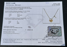 Load image into Gallery viewer, #642 - 14kt Yellow Gold, Diamond Heart Lock Pendant & 18” Chain