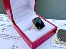 Load image into Gallery viewer, #701 - 14kt Yellow Gold, EFFY Onyx & Diamond Ring Size 7 1/4