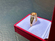 Load image into Gallery viewer, #655 - 10kt Yellow Gold, Citrine & Diamond Ring, Size 7