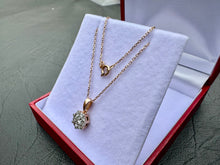 Load image into Gallery viewer, #714 - 1/2 Carat Diamond Pendant / Necklace, 14kt Rose Gold, 18”