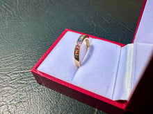 Load image into Gallery viewer, #706 - 14kt Yellow Gold, Sapphire Rainbow Band, Size 7