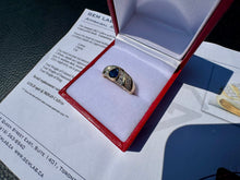 Load image into Gallery viewer, #871 - 18kt Yellow Gold, Pear Sapphire & Diamond Ring Sz 6 1/4