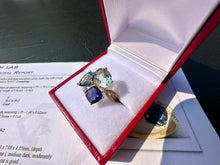 Load image into Gallery viewer, #634 - 14kt Yellow Gold, EFFY Topaz, Iolite, Peridot & Diamond Ring Size 6