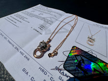 Load image into Gallery viewer, #860 - 14kt Rose Gold, EFFY Panther Diamond Necklace 16-18”