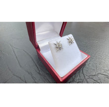 Load image into Gallery viewer, #521 - 14kt White Gold, Vintage .13ct Diamond Studs