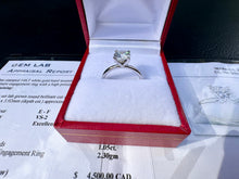 Load image into Gallery viewer, #774 - 1.05 Carat LG Diamond Solitaire Engagement Ring, 14k White Gold, Size 6