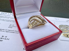 Load image into Gallery viewer, #717 - 10kt Yellow Gold, 1.00ct Multi Row Wave Diamond Ring, Size 7