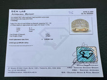 Load image into Gallery viewer, #716 - 10k Yellow Gold, .70ct Diamond Row Band Size 7