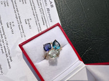 Load image into Gallery viewer, #634 - 14kt Yellow Gold, EFFY Topaz, Iolite, Peridot & Diamond Ring Size 6