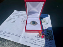 Load image into Gallery viewer, #865 - .925 Sterling Silver, Blue Diamond Ring, Size 8