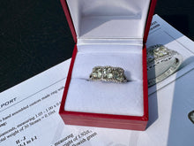 Load image into Gallery viewer, #664 - Peridot & Diamond Ring, Sterling Size 7 w/ Appraisal