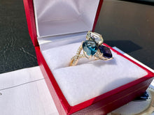 Load image into Gallery viewer, #634 - 14kt Yellow Gold, EFFY Topaz, Iolite, Peridot & Diamond Ring Size 6