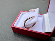 Load image into Gallery viewer, #619 - 10kt Rose Gold, .40ct Hoop Clutch Earrings
