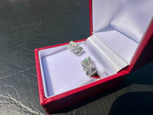 Load image into Gallery viewer, #728 - 14kt White Gold, .41ct VVS Natural Diamond Clutch Earrings