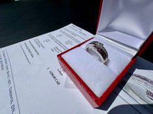 Load image into Gallery viewer, #878 - 14kt White Gold, Purple & White Diamond Band, Size 7