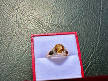 Load image into Gallery viewer, #655 - 10kt Yellow Gold, Citrine & Diamond Ring, Size 7