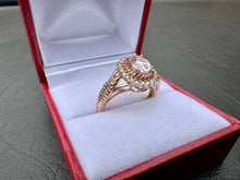 Load image into Gallery viewer, #689 - 10kt Rose Gold, Morganite & Diamond Ring, Size 7