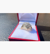 Load image into Gallery viewer, #536 - 14kt Yellow Gold, 1.00 Carat SI Diamond Cluster Ring, Size 6 1/2