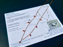 Load image into Gallery viewer, #653 - 14kt Rose Gold, Pear Cut Pink Tourmaline Necklace. 18”