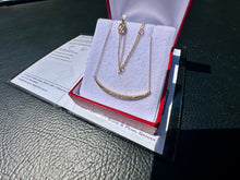 Load image into Gallery viewer, #849 - 14kt Yellow Gold, .35ct Diamond Crescent Moon Pendant 15-17” Necklace