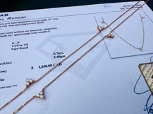 Load image into Gallery viewer, #621 - 14kt Rose Gold, .76ct Diamond Necklace 18”