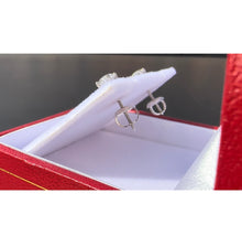 Load image into Gallery viewer, #554 - .50 Carat Diamond TW 14k White Gold, Screwback Studs. NEW.
