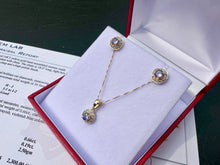 Load image into Gallery viewer, #720 - 14kt Yellow Gold, Tanzanite & Diamond Earrings, Pendant, 18" Necklace