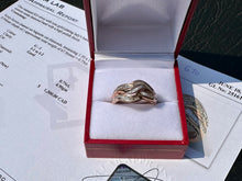 Load image into Gallery viewer, #670 - 925 & Rose Gold, 3/4 Diamond Ring, Size 7