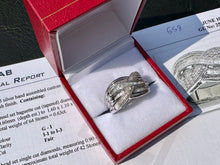 Load image into Gallery viewer, #658 - .73 Carat Diamond Custom Wave Ring, Sterling Size 7 1/2