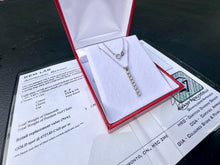 Load image into Gallery viewer, #767 - 14k White Gold, Linear Drop Diamond Pendant, 18”