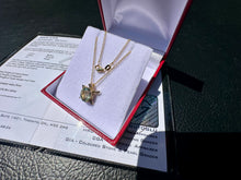 Load image into Gallery viewer, #792 - EFFY 14kt Yellow Gold, Amethyst, Diamond Turtle Pendant 16-18" Necklace
