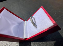 Load image into Gallery viewer, #640 - 14kt White Gold, Sapphire & Diamond Band, Size 5