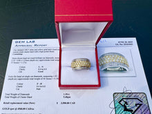 Load image into Gallery viewer, #612 - 14kt 1.35ct White & Yellow Diamond Band Size 6