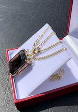 Load image into Gallery viewer, #306 - 10kt Yellow Gold, 30ct Smokey Quartz Pendant. 1.5” Length w/ 18” 10k Necklace