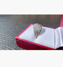 Load image into Gallery viewer, #534 - 1.68 Carat Natural Diamond Wedding / Engagement Set, 14k White Gold, Size 7