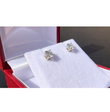 Load image into Gallery viewer, #554 - .50 Carat Diamond TW 14k White Gold, Screwback Studs. NEW.