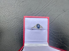 Load image into Gallery viewer, #586 - 10kt White Gold, Sapphire & Diamond Custom Ring, Size 6
